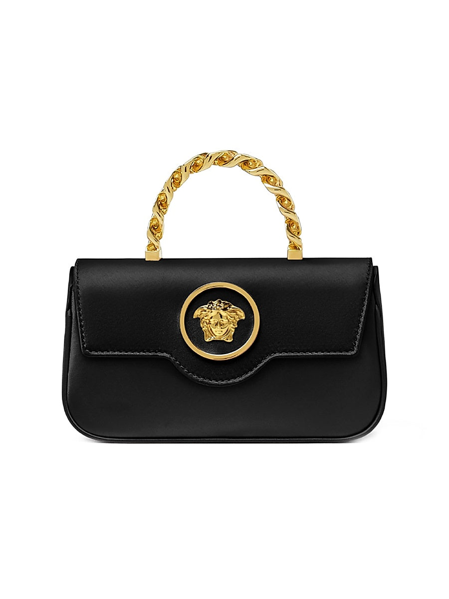 Mini La Medusa Satin Top Handle Bag