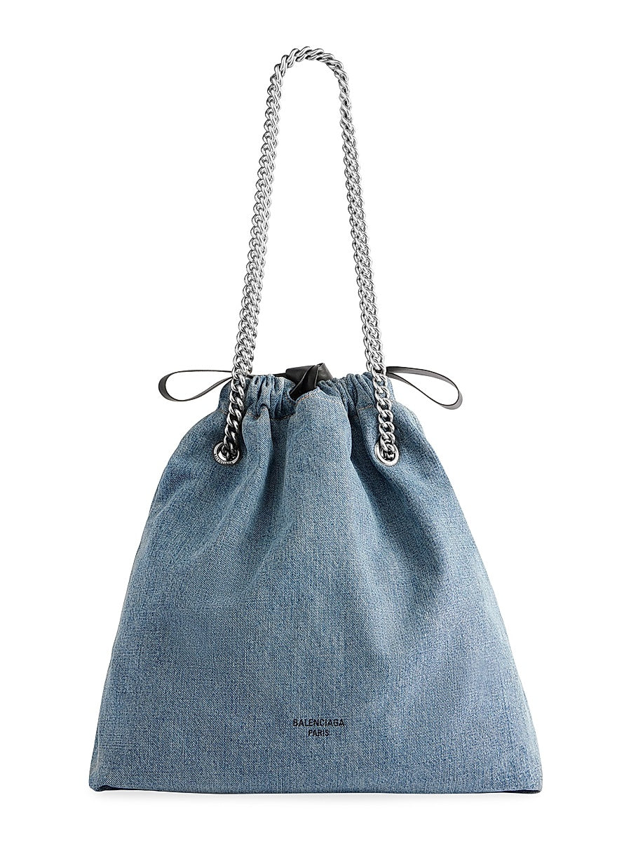 Crush Medium Bucket Bag in Denim
