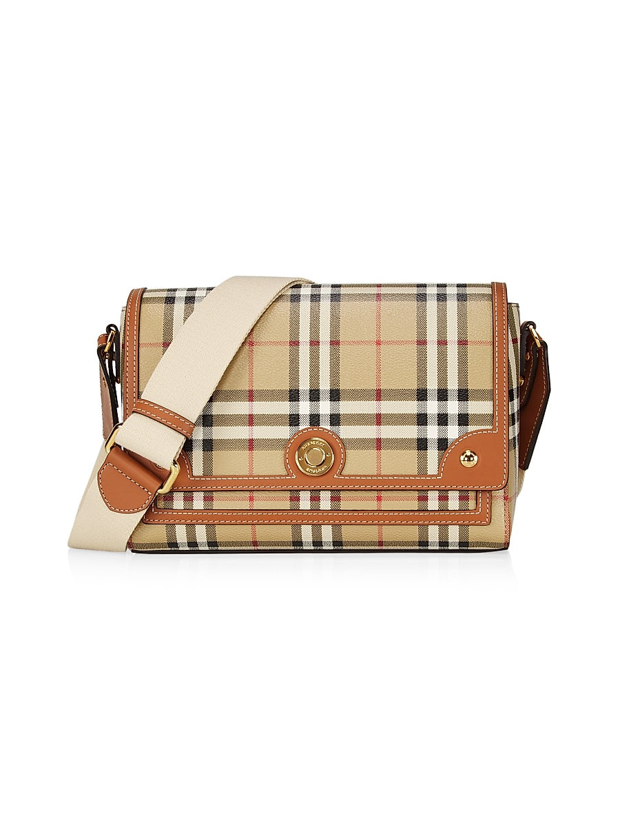 Note Check Crossbody Bag