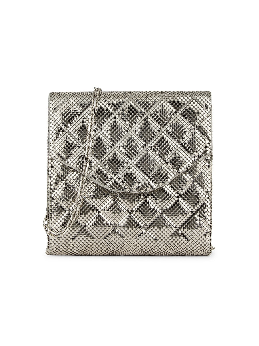 Stevie Brass Mesh Clutch