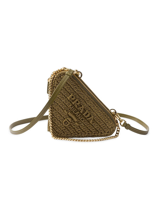 Crochet and Leather Mini Pouch