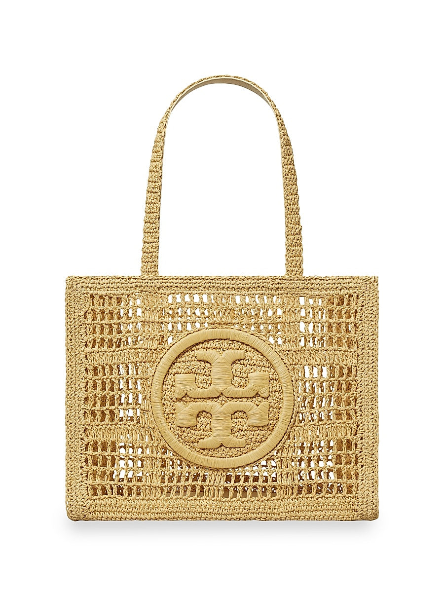 Small Ella Crochet Straw Tote Bag