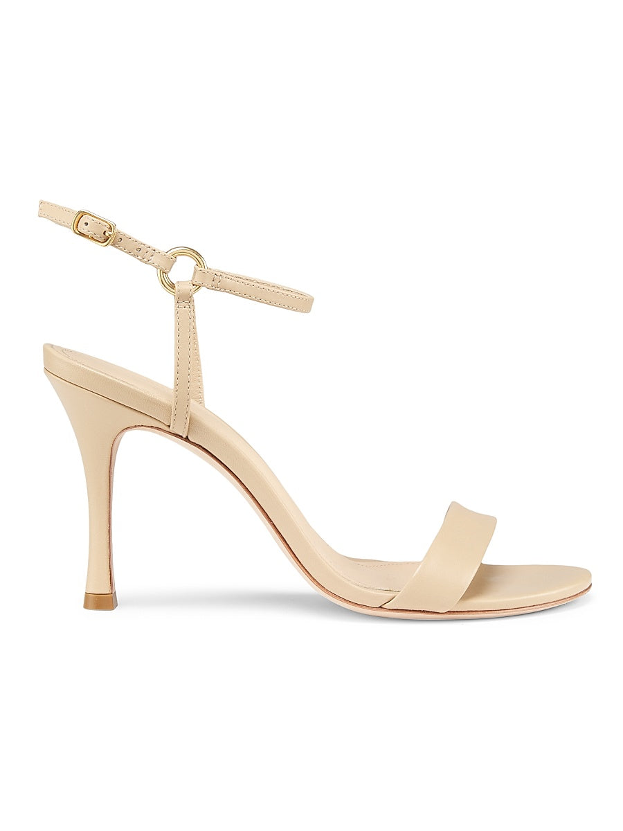 Ring-Detailed Leather Sandals