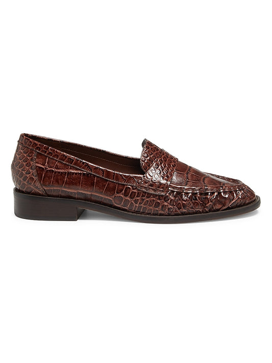 Classic Crocodile-Embossed Loafers