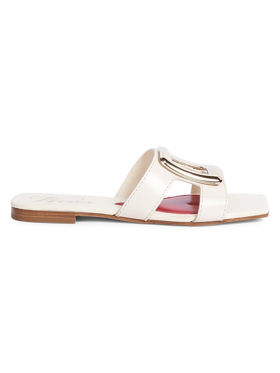 New Metal Buckle Leather Sandals