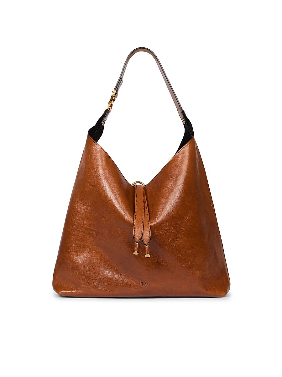 Small Marcie Leather Hobo Bag