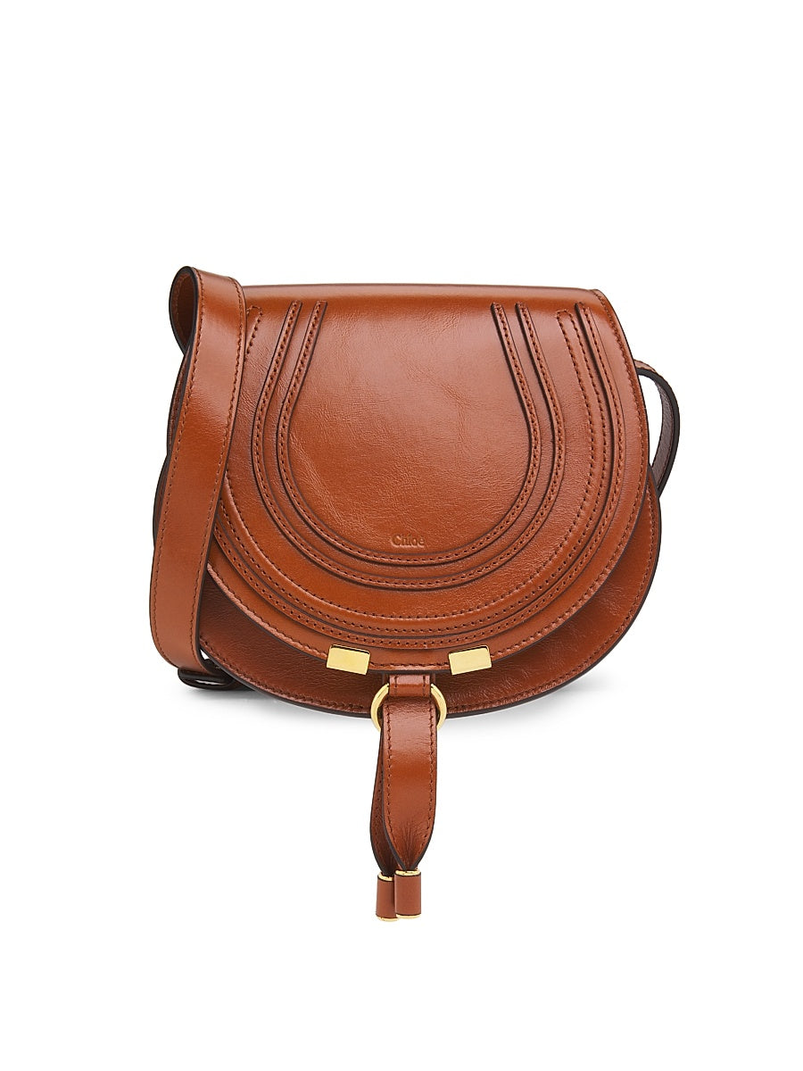 Small Marcie Leather Saddle Bag