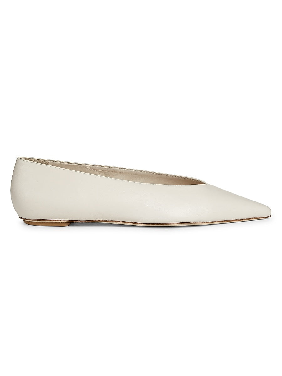 Lina Lacquered Leather Pointed Flats