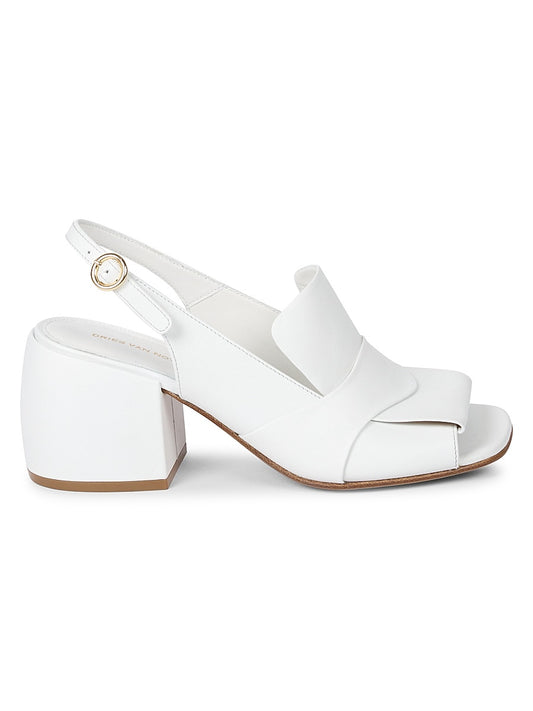 65MM Leather Slingback Sandals