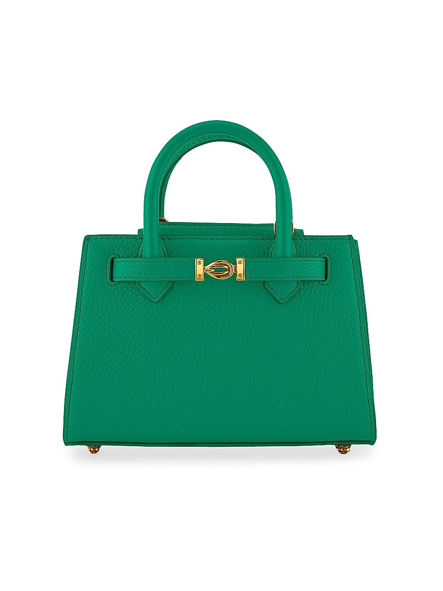 Winnie Top Handle Mini Bag in Pebbled Leather