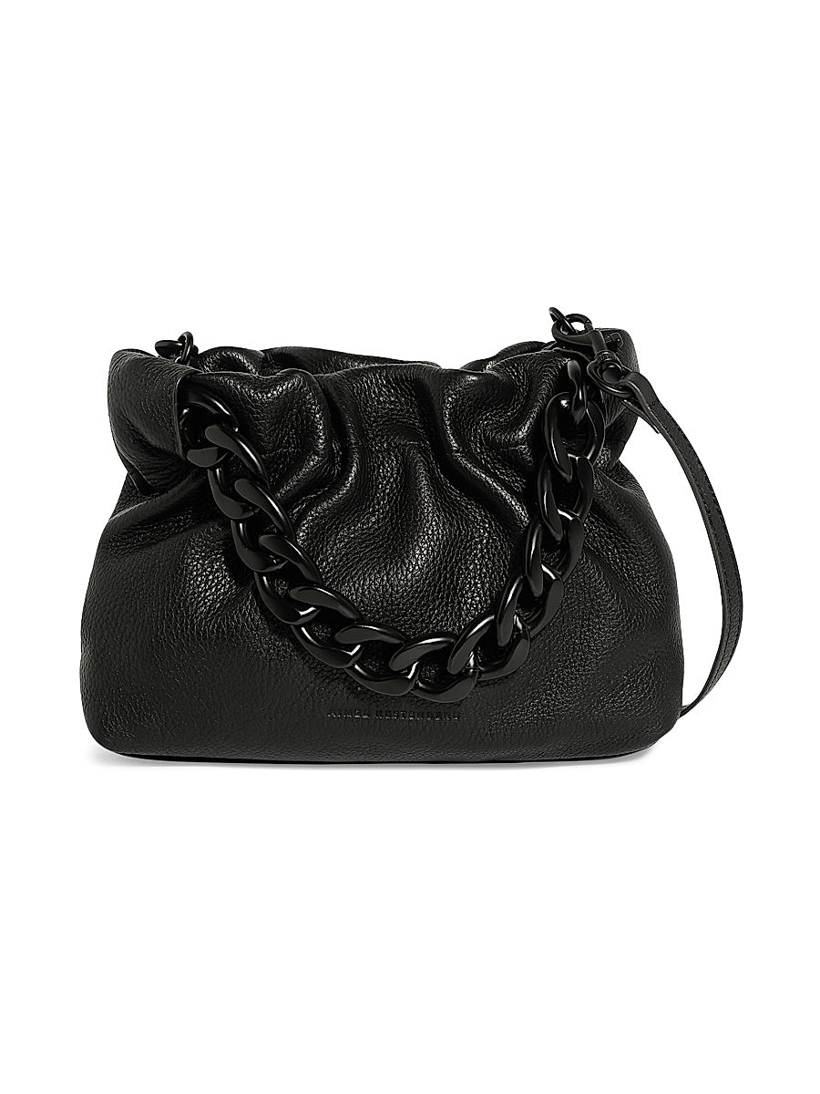 Chain Leather Handheld Shoulder Bag