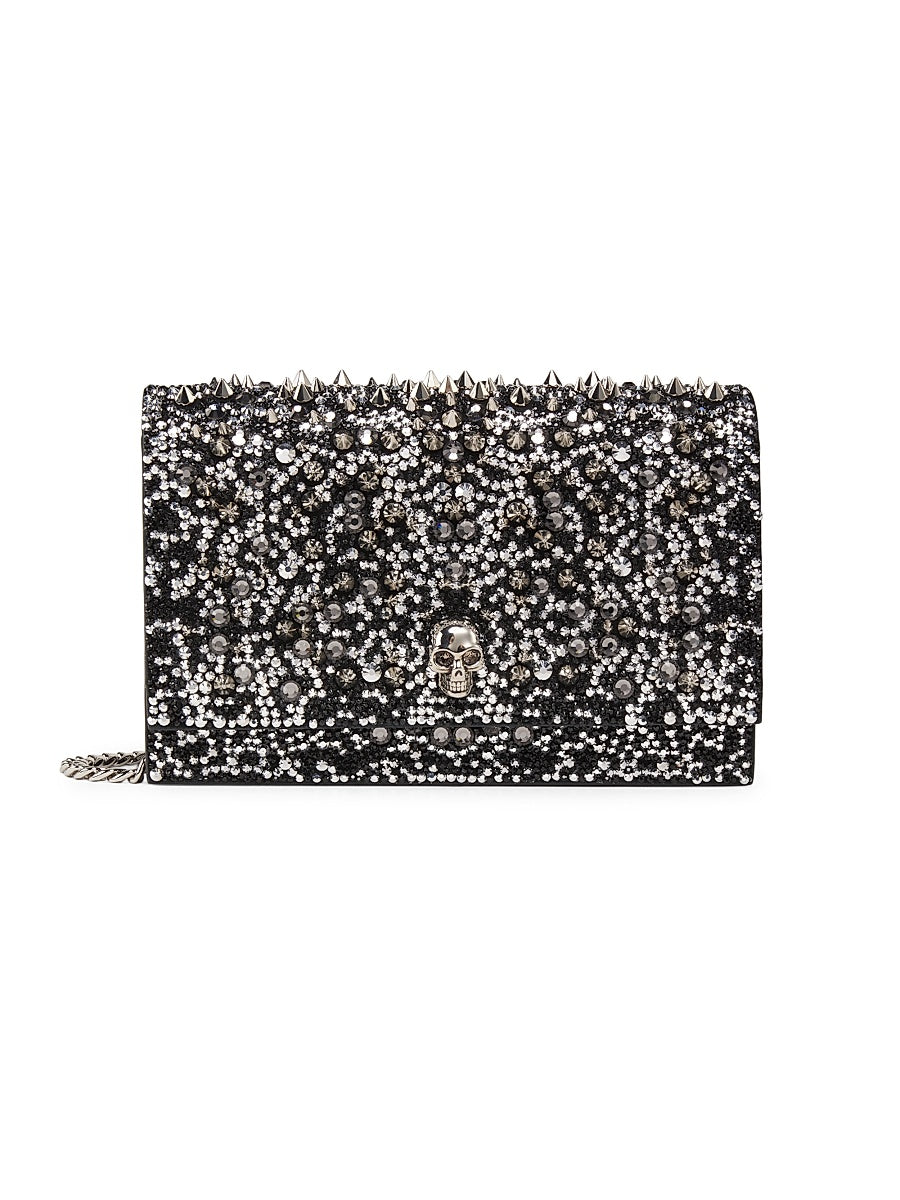 Small Skull Leather Crossbody Bag