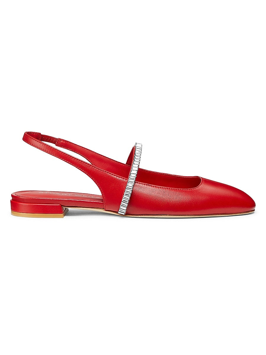 Stefanie Leather Slingback Flats