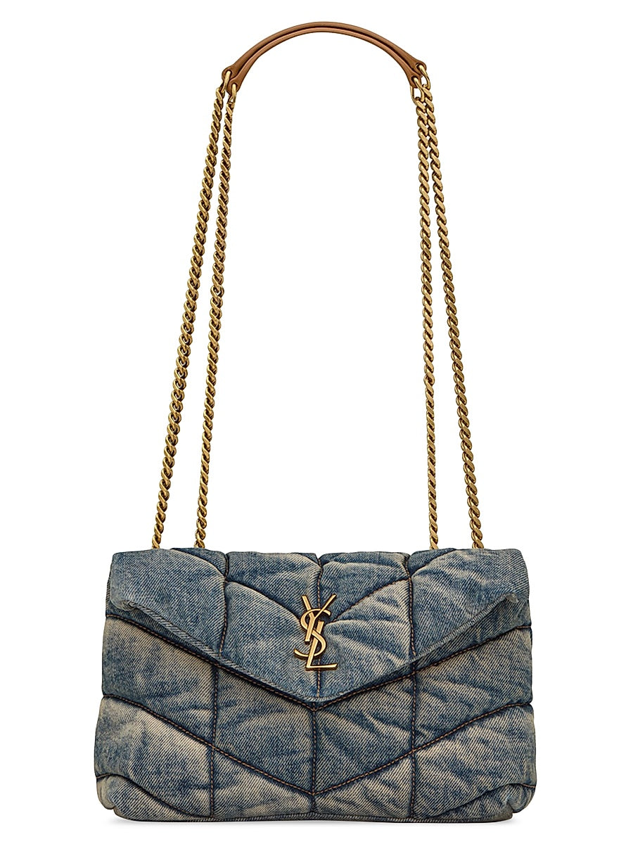 Puffer Toy Bag in Denim