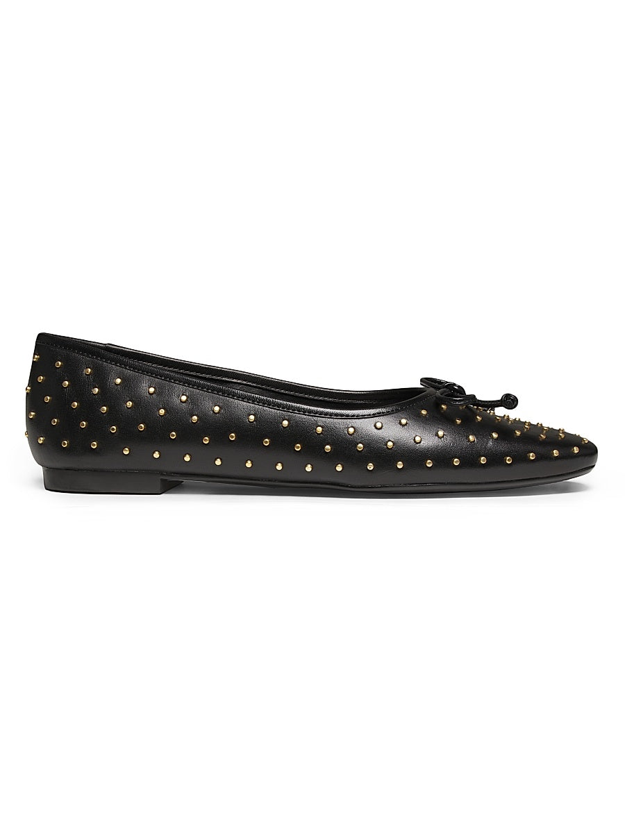 Arissa Studded Leather Ballet Flats