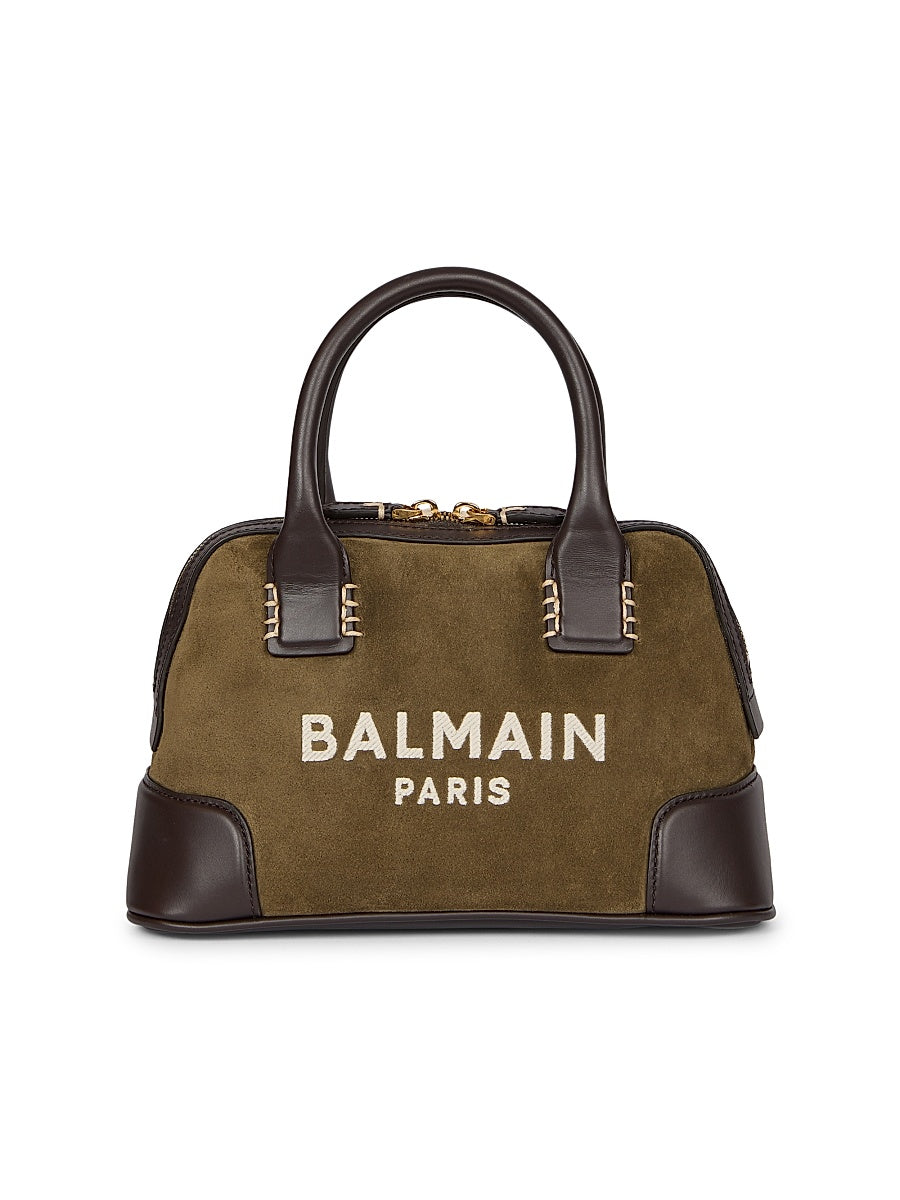 B Army Dome Suede Top Handle Bag