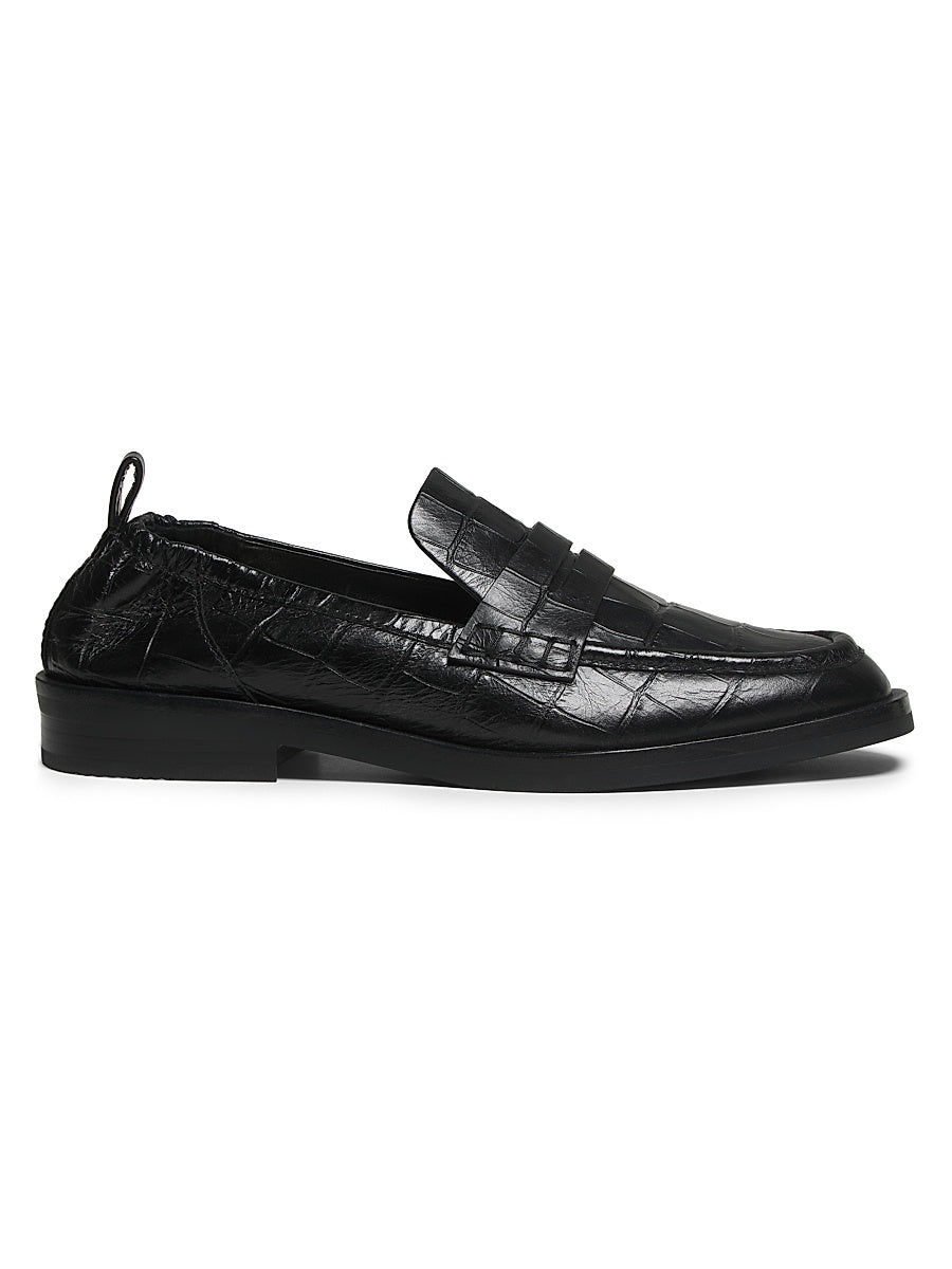 Alexa Embossed Leather Loafers