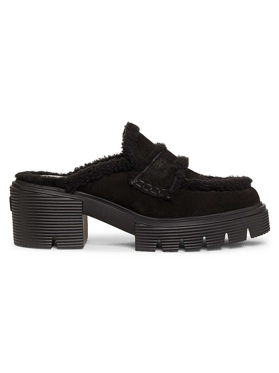 Lennox 30MM Shearling Suede Mules