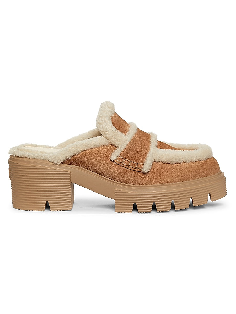 Lennox 30MM Shearling Suede Mules