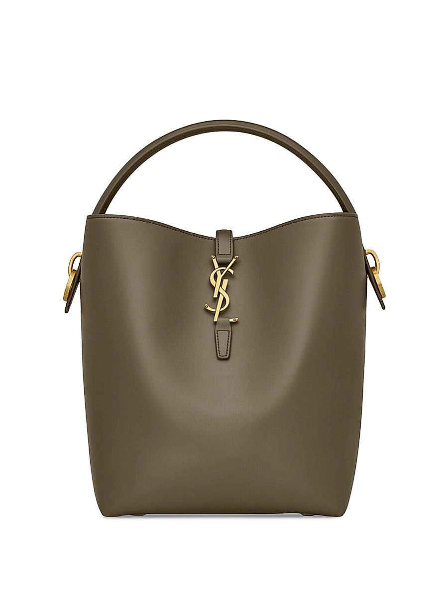 Le 37 in Shiny Leather Bucket Bag