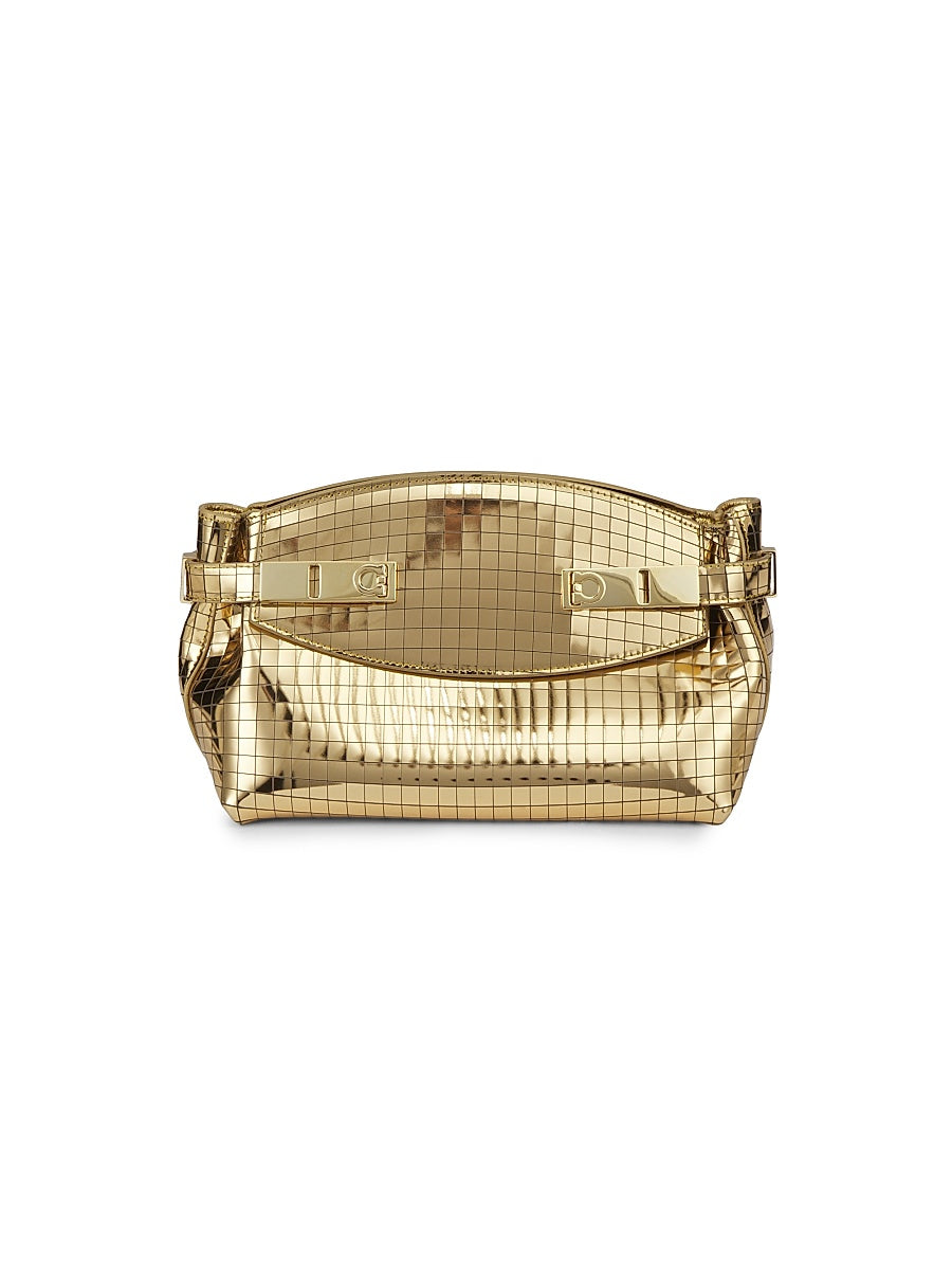 Small Hug Sequined Leather Pouch