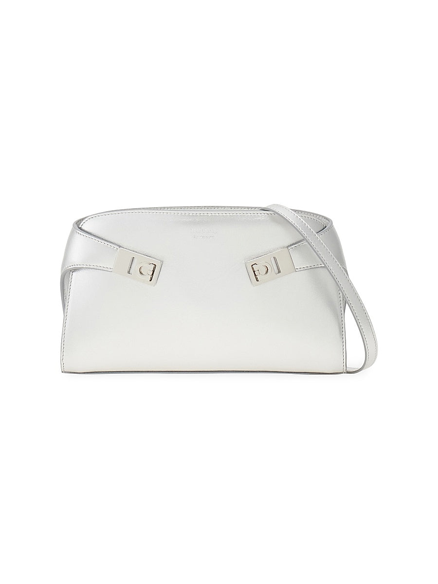 Hug Metallic Leather Crossbody Bag