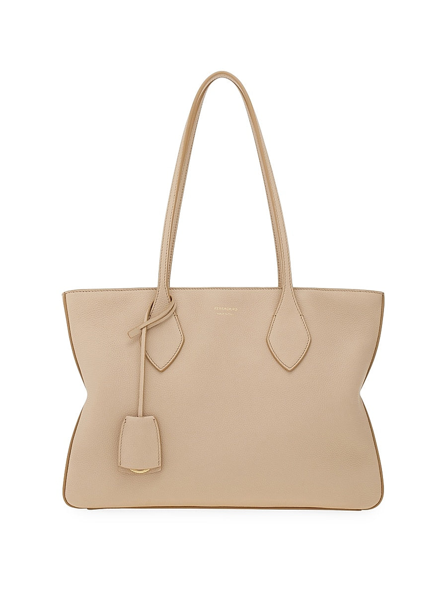 Small Star Leather Tote Bag