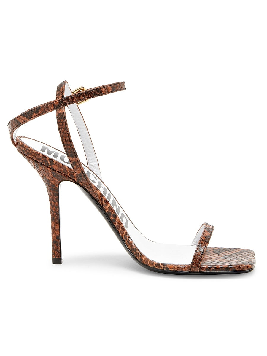 Tina 100MM Snake Leather Sandals