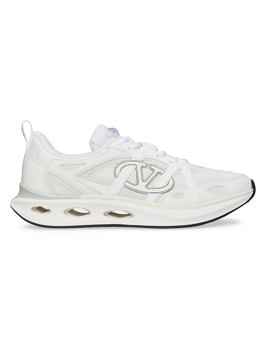 VLogo Easyjog Calfskin and Fabric Sneakers