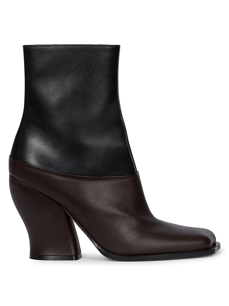 Onda 90MM Colorblocked Leather Booties