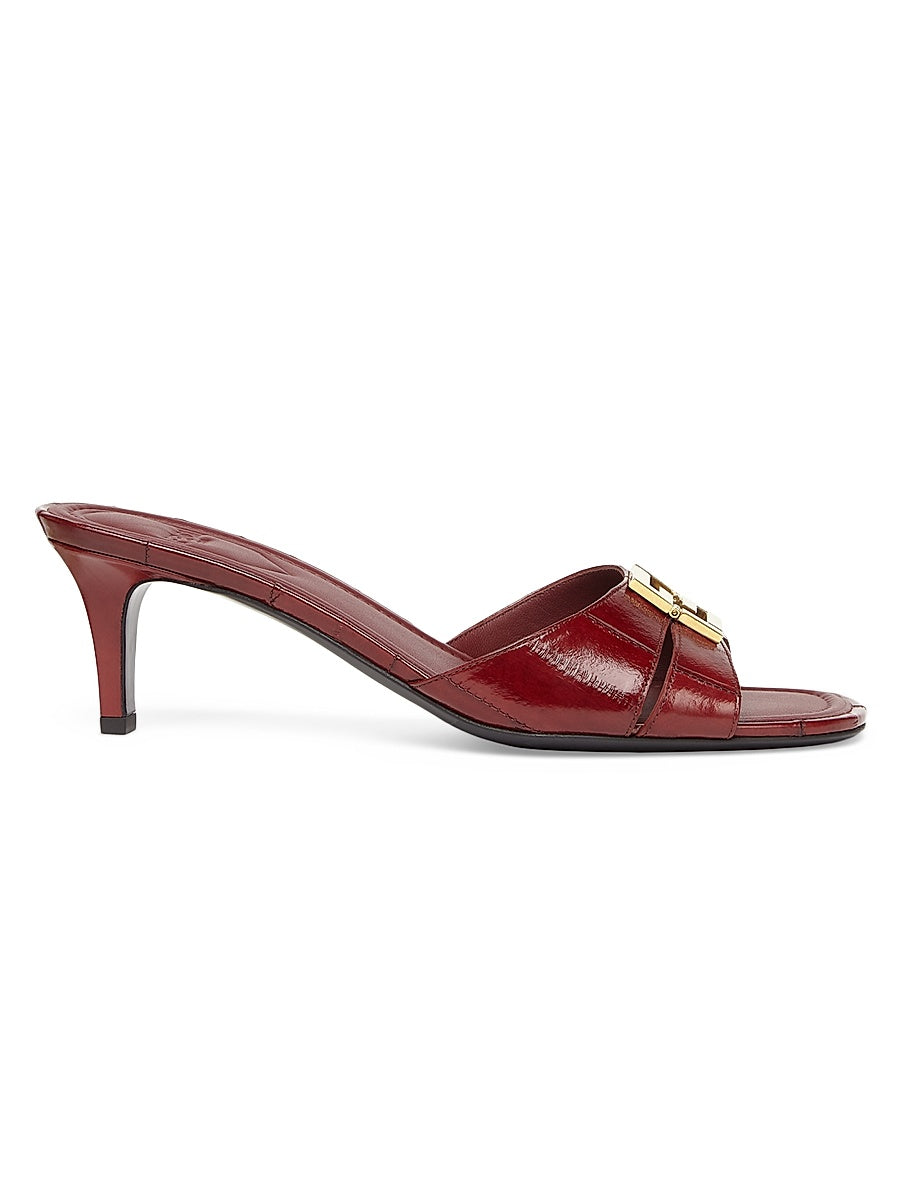 Fold 55MM Eel Skin Mules