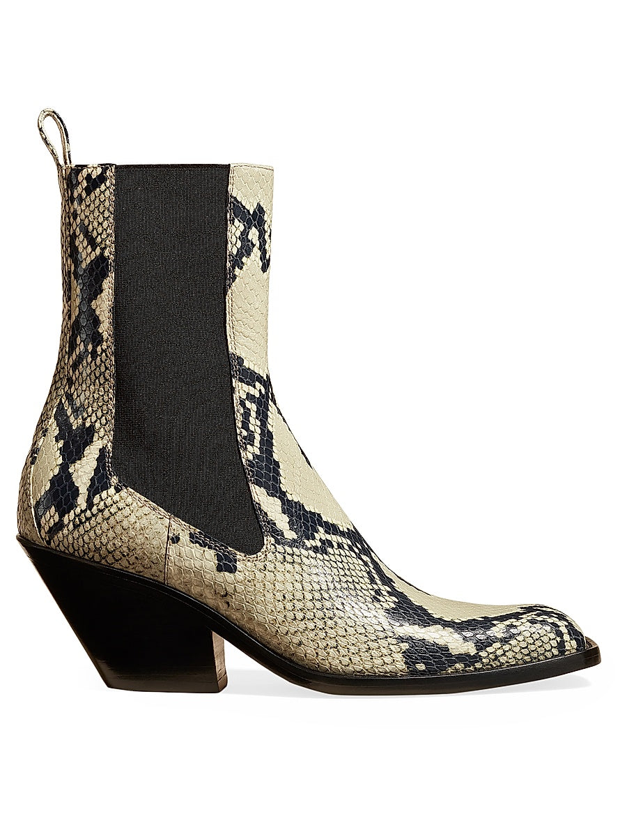 Austin 60MM Snake Leather Ankle Boots