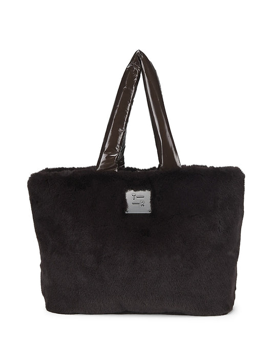 Duplex Reversible Faux Fur Tote Bag