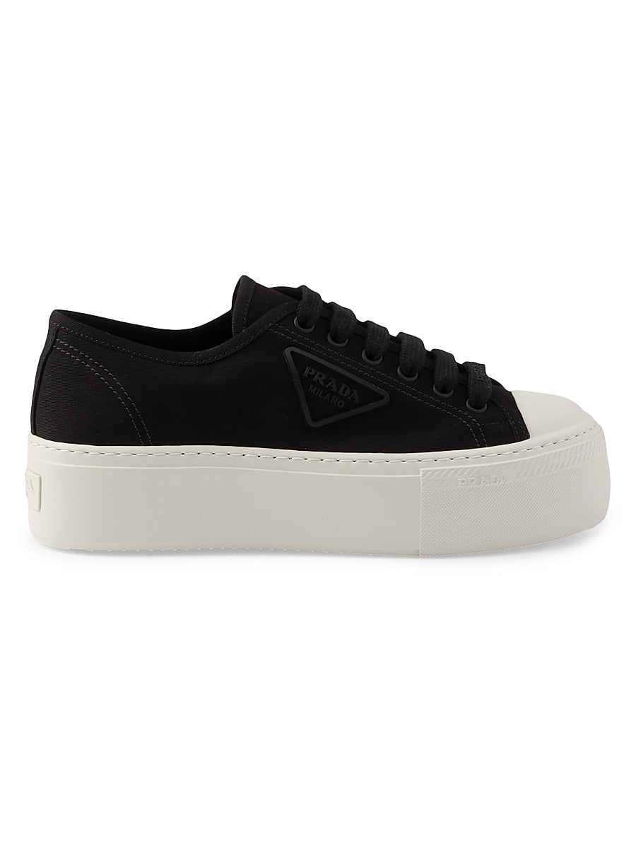 Laced Fabric Sneakers