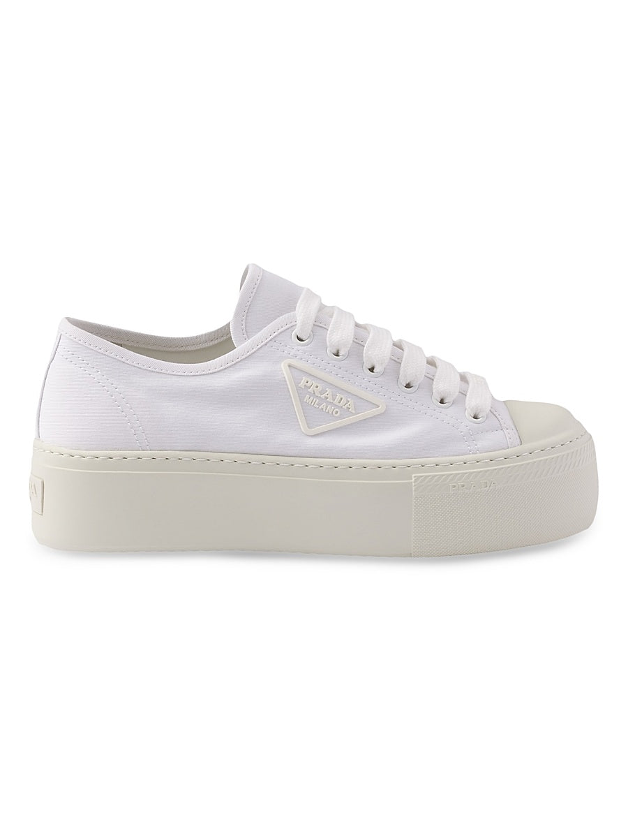 Laced Fabric Sneakers