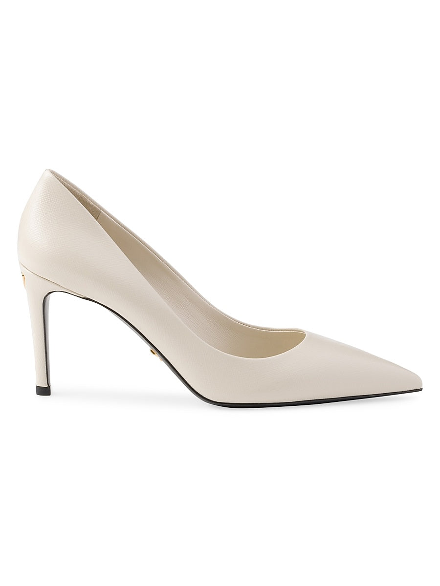 Patent Saffiano 85MM Leather Pumps