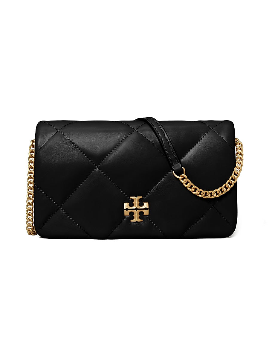 Kira Diamond Leather Chain Wallet
