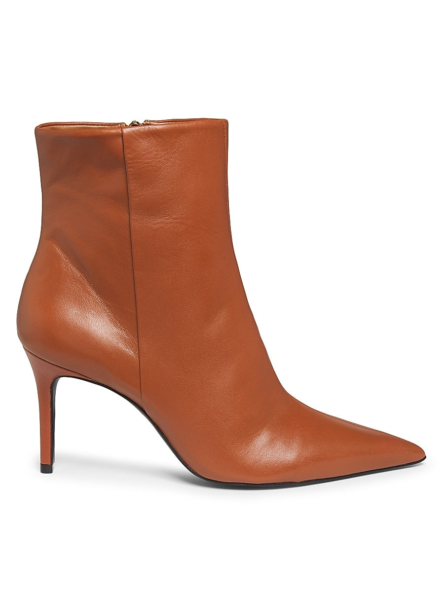 Mikki 85MM Leather Stiletto Booties