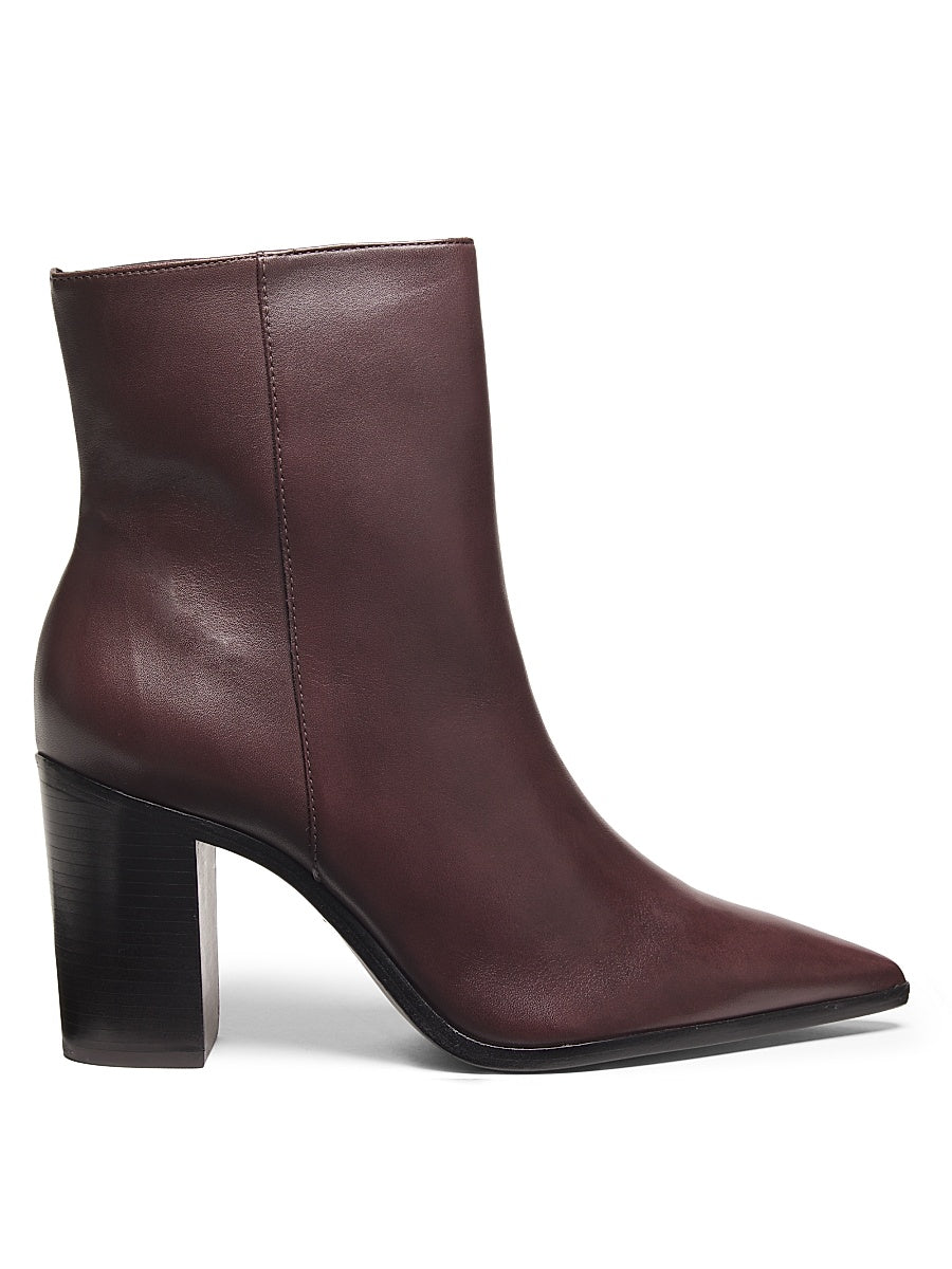 Mikki 85MM Block-Heel Leather Booties