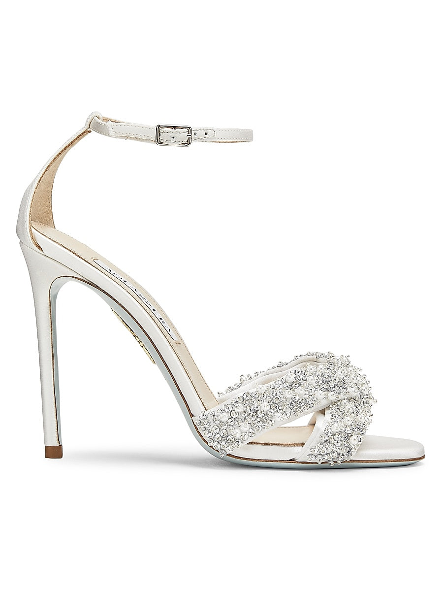 Melodie 105MM Embellished Satin Sandals