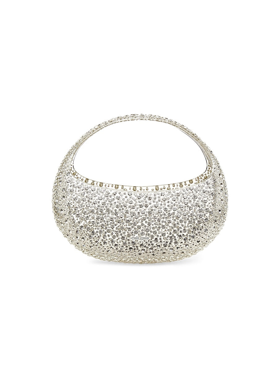Aiko Crystal-Embellished Top Handle Bag