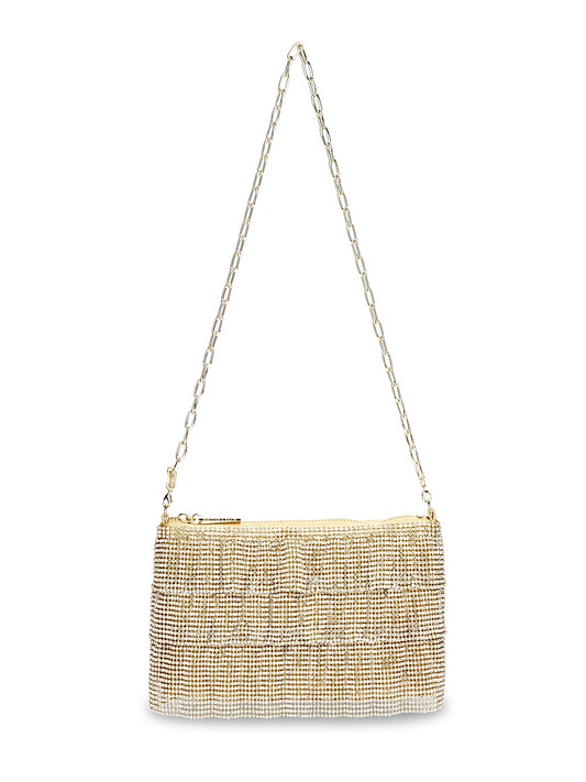 Chloe Brass Mesh Crossbody Bag