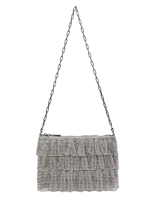 Chloe Brass Mesh Crossbody Bag