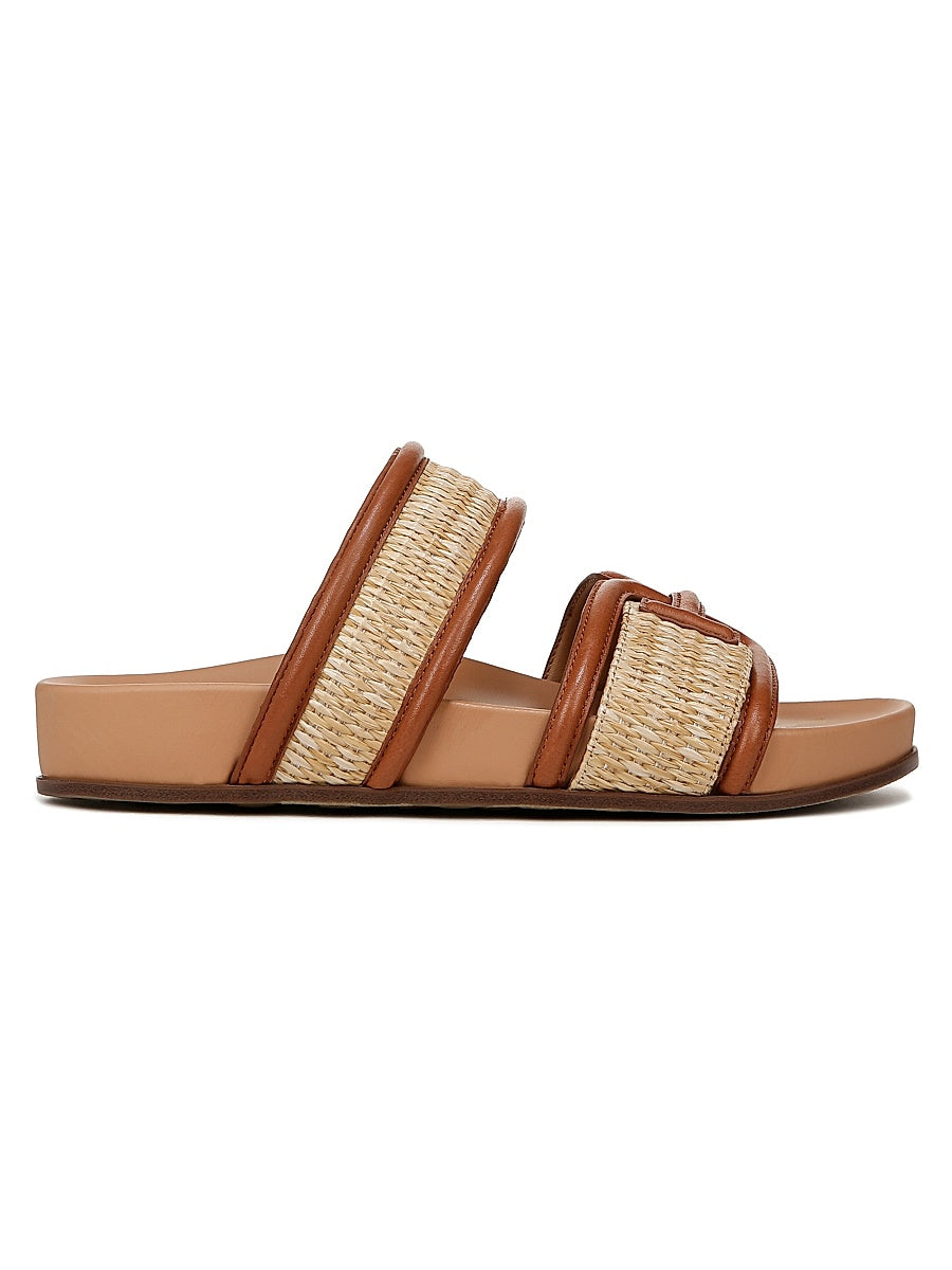 Rowan Leather-Trimmed Slide Sandals
