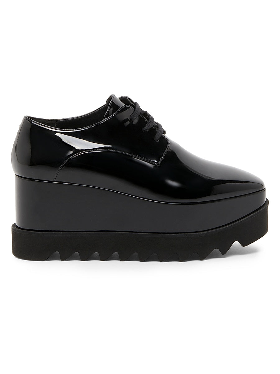 Elyse Shiny Patent 75MM Platform Lace-Up Shoes