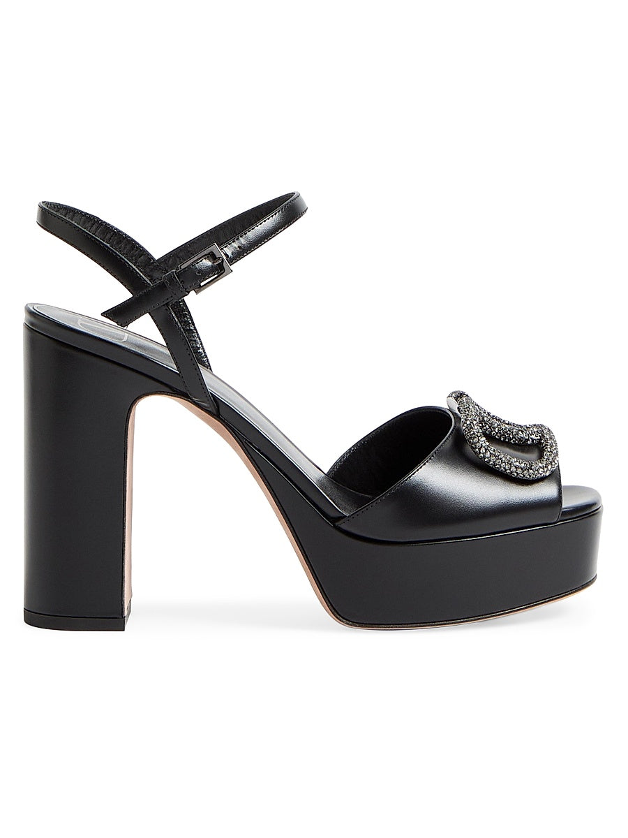VLogo Signature 115MM Platform Sandals in Calfskin