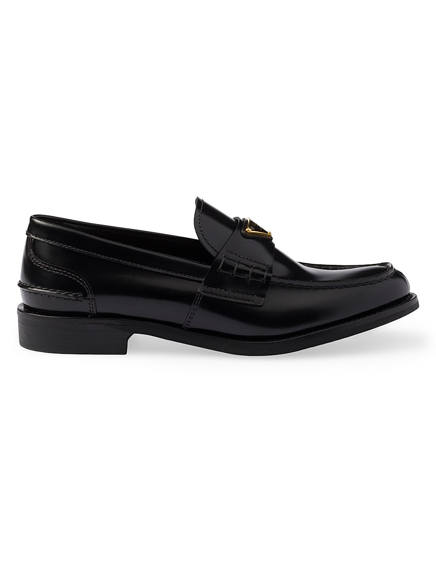 Brushed Leather Loafers