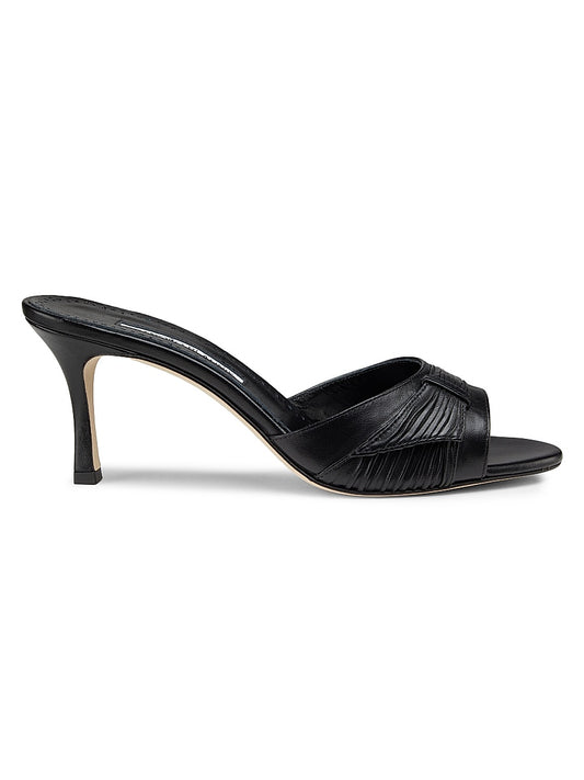 Ebakmu Pleated Leather Mules