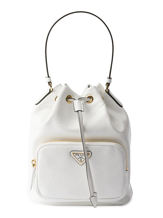 Duet Naplak Patent Leather Bucket Bag