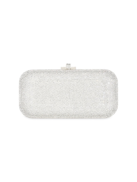 Crystal-Embellished Long Slide Clutch